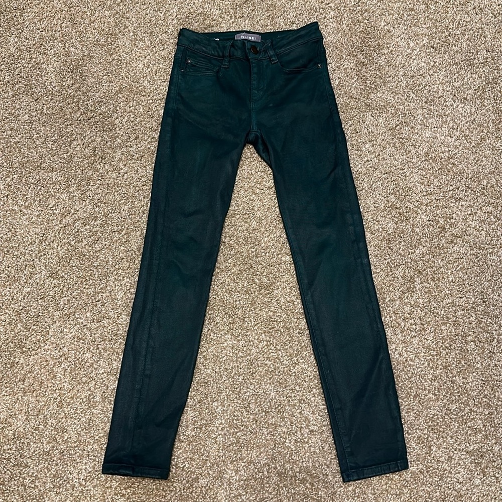 DL1961 Chloe Skinny Jeans Color Deep Green Size 7